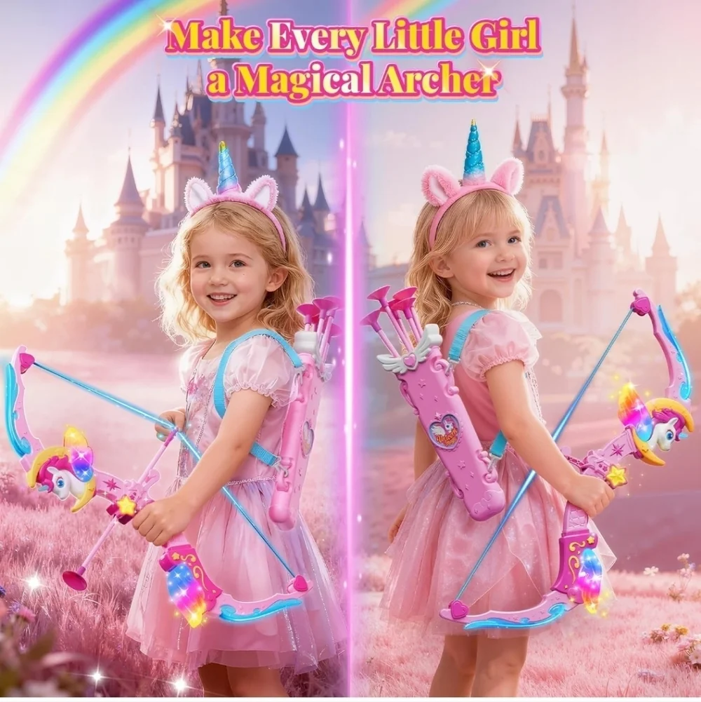 Pink Bow and Arrow Set for Kids